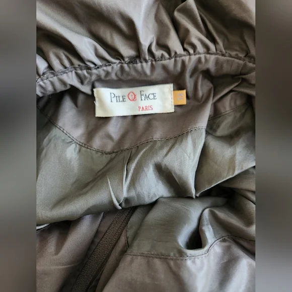 Pile Ou Face Paris Lined Trench/Jacket size 8/T4 | Like New | Muted Green - Picture 8 of 14
